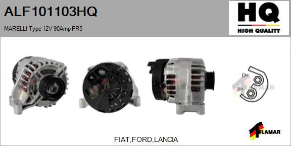 FLAMAR ALF101103HQ - Alternator www.autospares.lv