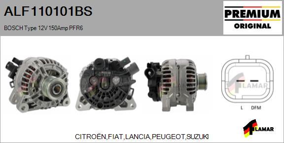 FLAMAR ALF110101BS - Alternator www.autospares.lv