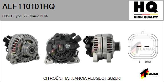 FLAMAR ALF110101HQ - Alternator www.autospares.lv