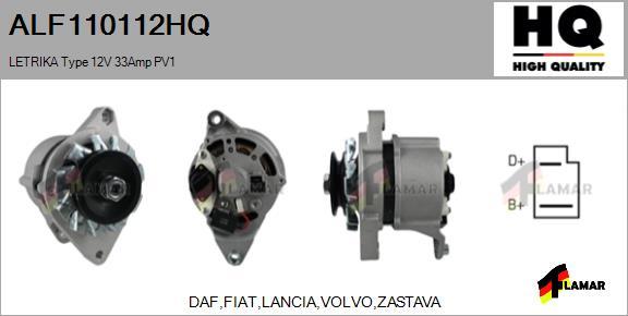 FLAMAR ALF110112HQ - Генератор www.autospares.lv