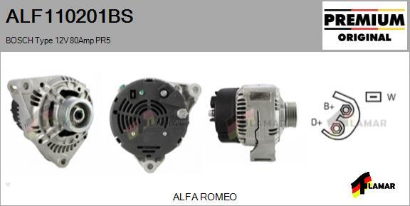 FLAMAR ALF110201BS - Alternator www.autospares.lv