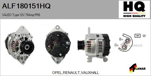 FLAMAR ALF180151HQ - Генератор www.autospares.lv