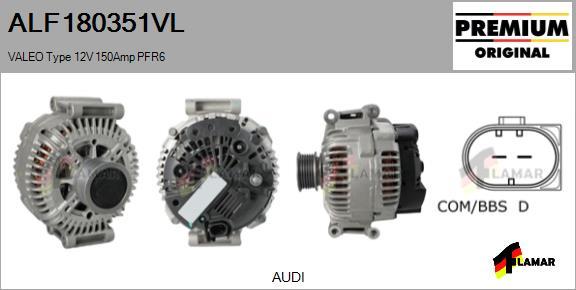 FLAMAR ALF180351VL - Alternator www.autospares.lv