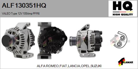 FLAMAR ALF130351HQ - Генератор www.autospares.lv