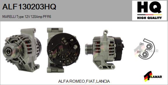 FLAMAR ALF130203HQ - Alternator www.autospares.lv