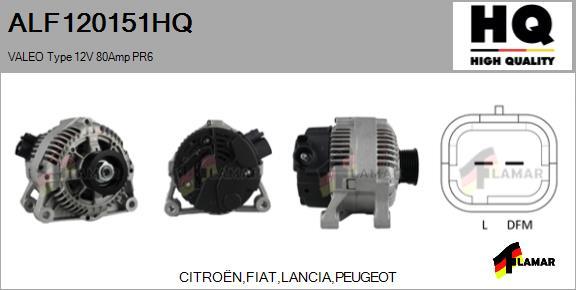 FLAMAR ALF120151HQ - Alternator www.autospares.lv