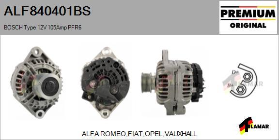 FLAMAR ALF840401BS - Ģenerators autospares.lv