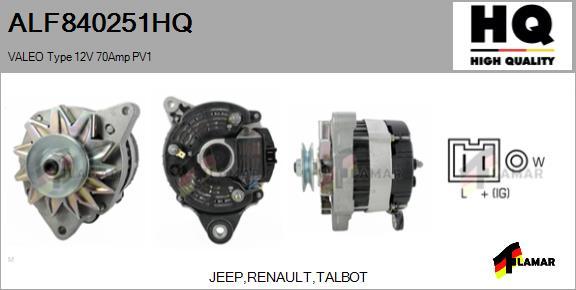 FLAMAR ALF840251HQ - Генератор www.autospares.lv