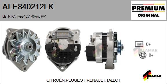 FLAMAR ALF840212LK - Ģenerators autospares.lv