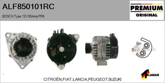 FLAMAR ALF850101RC - Ģenerators autospares.lv