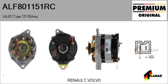 FLAMAR ALF801151RC - Ģenerators autospares.lv