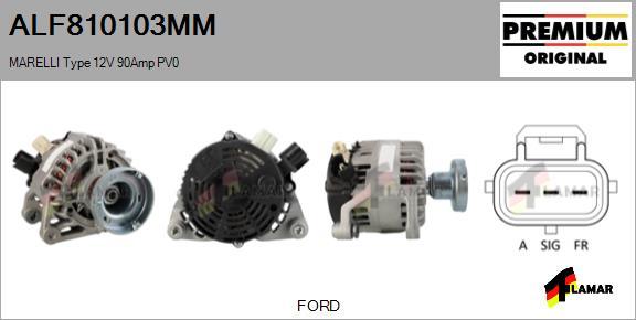 FLAMAR ALF810103MM - Alternator www.autospares.lv