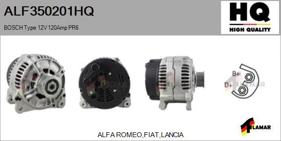 FLAMAR ALF350201HQ - Ģenerators www.autospares.lv