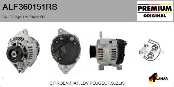 FLAMAR ALF360151RS - Alternator www.autospares.lv