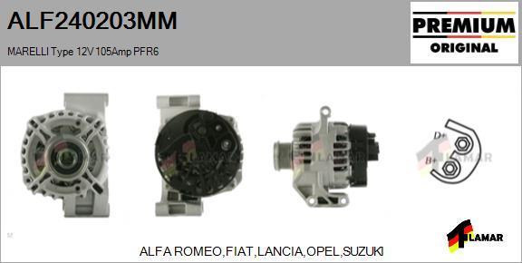 FLAMAR ALF240203MM - Ģenerators autospares.lv