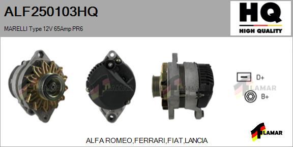 FLAMAR ALF250103HQ - Ģenerators www.autospares.lv