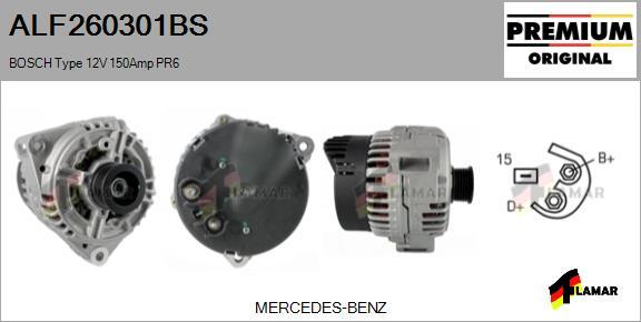 FLAMAR ALF260301BS - Alternator www.autospares.lv