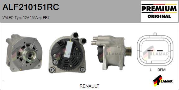 FLAMAR ALF210151RC - Alternator www.autospares.lv