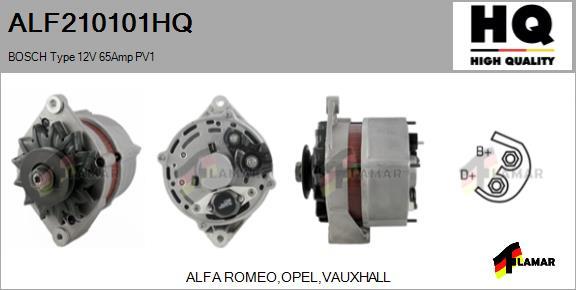 FLAMAR ALF210101HQ - Alternator www.autospares.lv