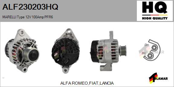 FLAMAR ALF230203HQ - Генератор www.autospares.lv