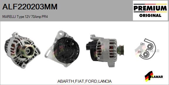 FLAMAR ALF220203MM - Alternator www.autospares.lv