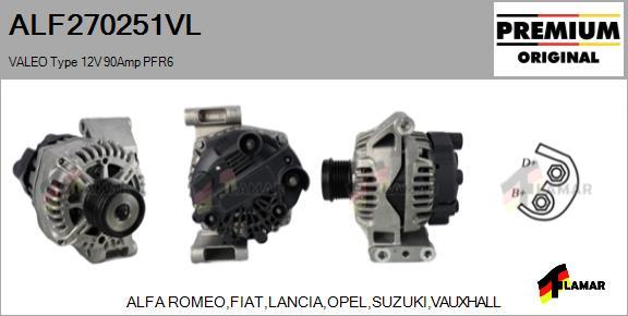 FLAMAR ALF270251VL - Alternator www.autospares.lv