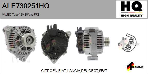 FLAMAR ALF730251HQ - Генератор www.autospares.lv