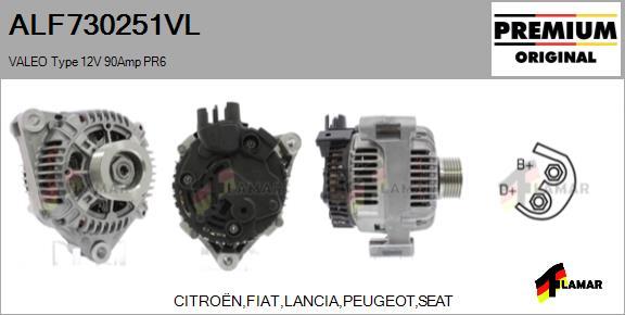 FLAMAR ALF730251VL - Alternator www.autospares.lv