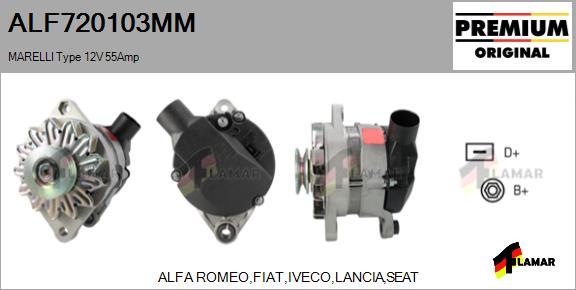 FLAMAR ALF720103MM - Alternator www.autospares.lv