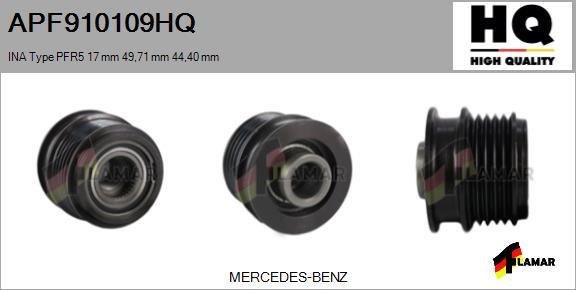 FLAMAR APF910109HQ - Шкив генератора, муфта www.autospares.lv