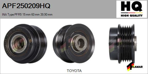 FLAMAR APF250209HQ - Шкив генератора, муфта www.autospares.lv