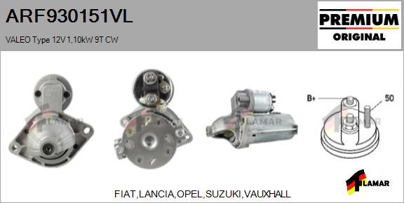 FLAMAR ARF930151VL - Starteris www.autospares.lv