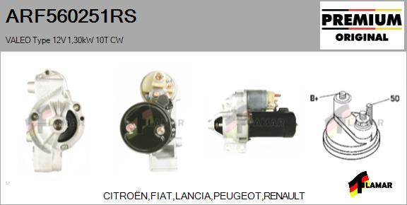 FLAMAR ARF560251RS - Starteris www.autospares.lv