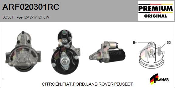 FLAMAR ARF020301RC - Starteris autospares.lv