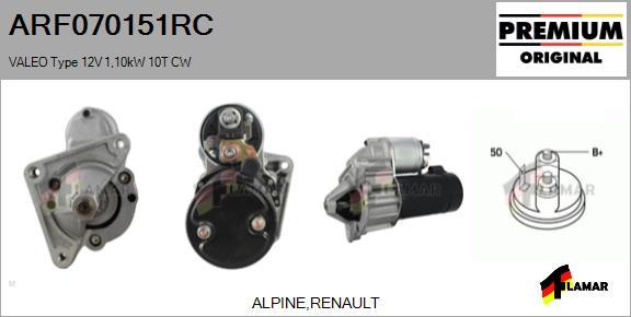 FLAMAR ARF070151RC - Starter www.autospares.lv