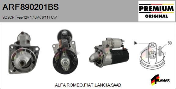 FLAMAR ARF890201BS - Starteris www.autospares.lv