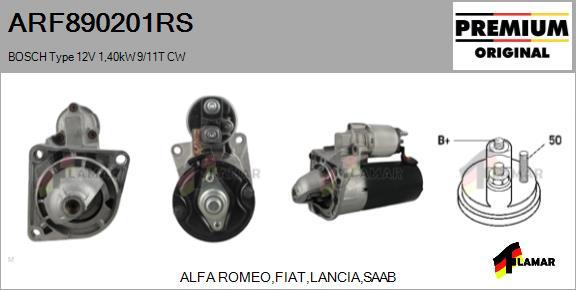 FLAMAR ARF890201RS - Starteris www.autospares.lv