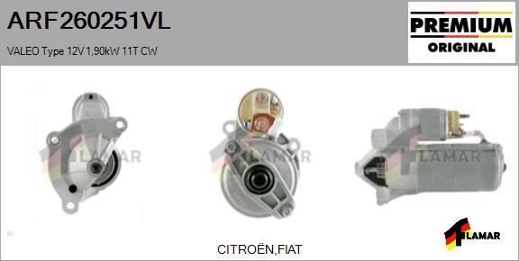 FLAMAR ARF260251VL - Starteris www.autospares.lv