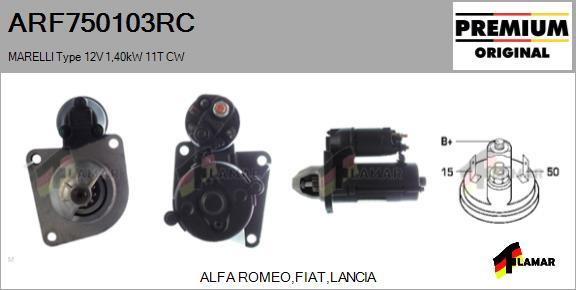 FLAMAR ARF750103RC - Starteris autospares.lv