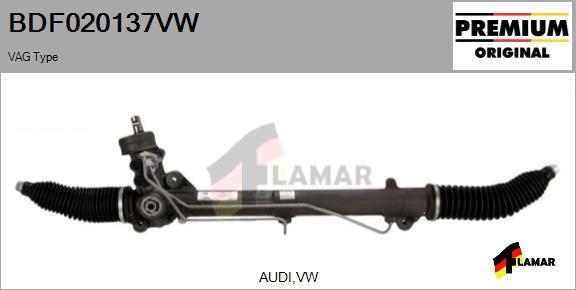 FLAMAR BDF020137VW - Рулевой механизм, рейка www.autospares.lv