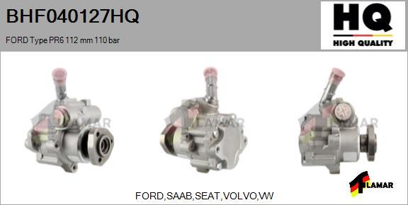 FLAMAR BHF040127HQ - Hydraulic Pump, steering system www.autospares.lv