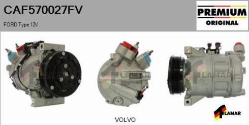 FLAMAR CAF570027FV - Compressor, air conditioning www.autospares.lv