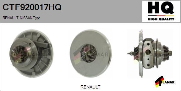 FLAMAR CTF920017HQ - Картридж турбины, группа корпуса компрессора www.autospares.lv