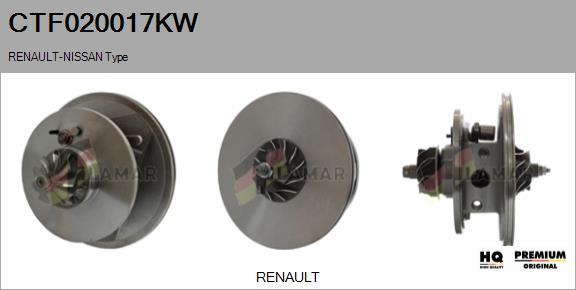 FLAMAR CTF020017KW - Картридж турбины, группа корпуса компрессора www.autospares.lv