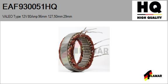 FLAMAR EAF930051HQ - Stator, alternator www.autospares.lv