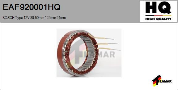 FLAMAR EAF920001HQ - Статор, генератор www.autospares.lv