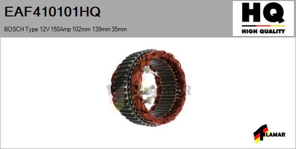 FLAMAR EAF410101HQ - Stator, alternator www.autospares.lv