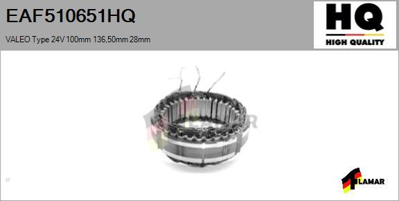 FLAMAR EAF510651HQ - Stator, alternator www.autospares.lv