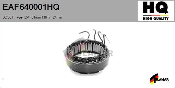 FLAMAR EAF640001HQ - Статор, генератор www.autospares.lv