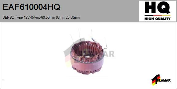 FLAMAR EAF610004HQ - Stator, alternator www.autospares.lv